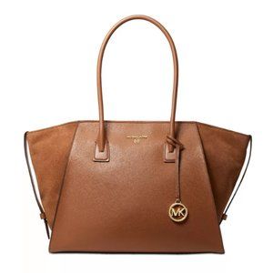MICHAEL KORS Leather Top Zip Avril Tote